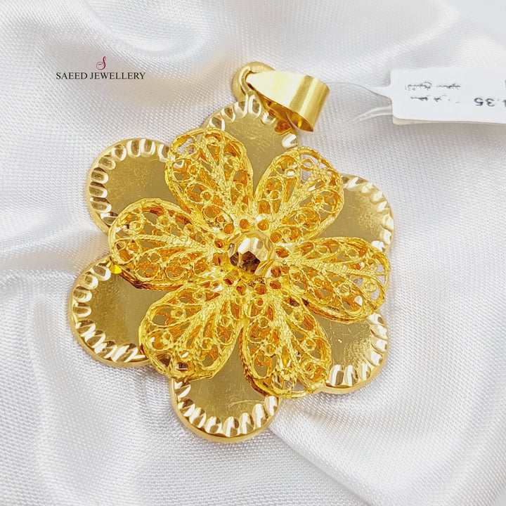 21K Gold Fancy Pendant by Saeed Jewelry - Image 1