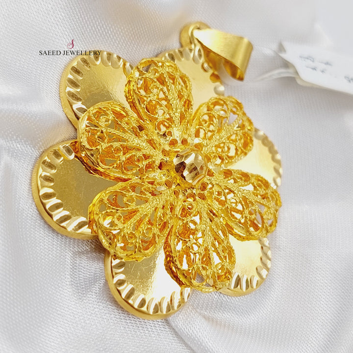 21K Gold Fancy Pendant by Saeed Jewelry - Image 3