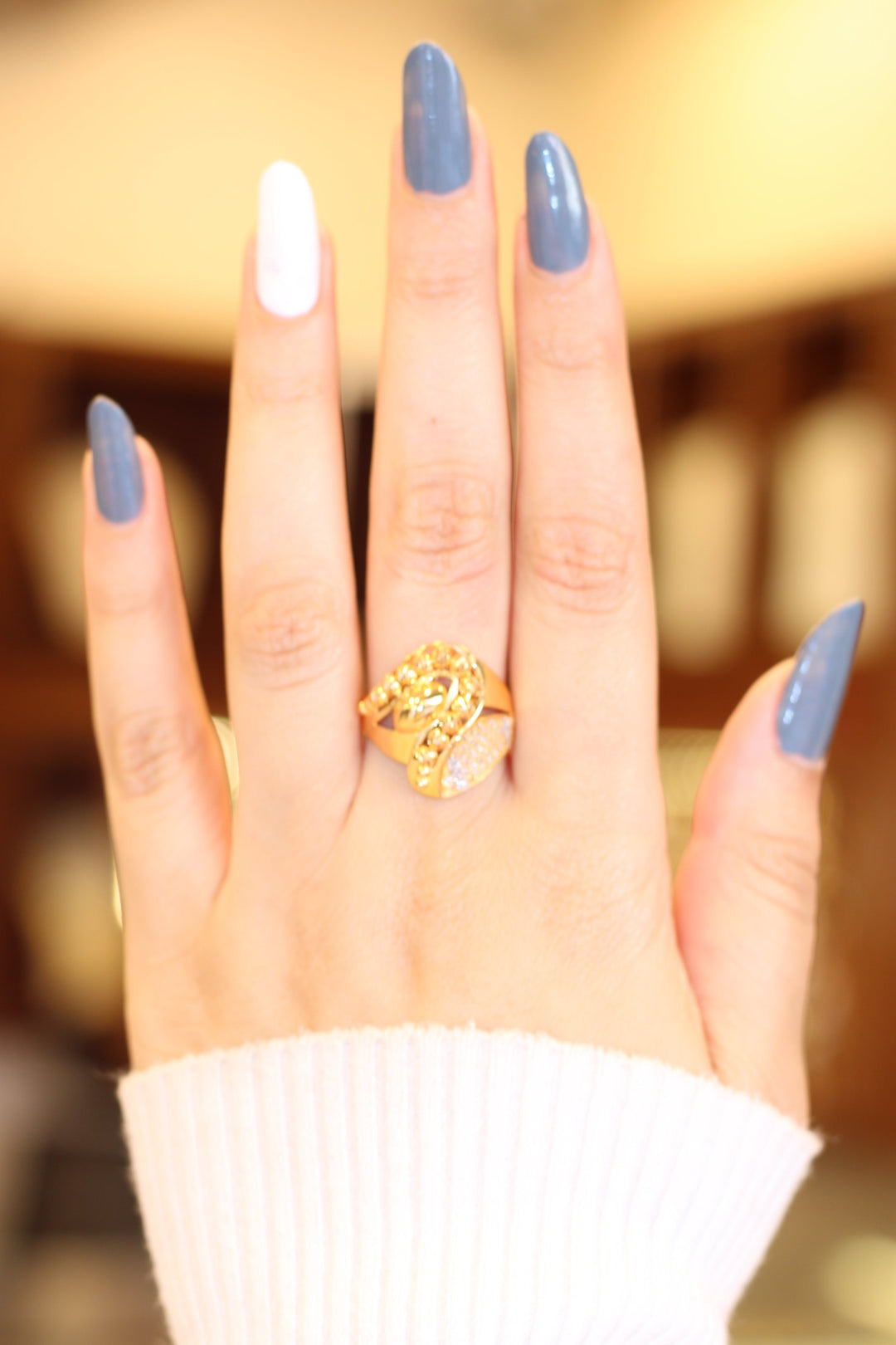 21K Gold Fancy Ring by Saeed Jewelry - Image 2