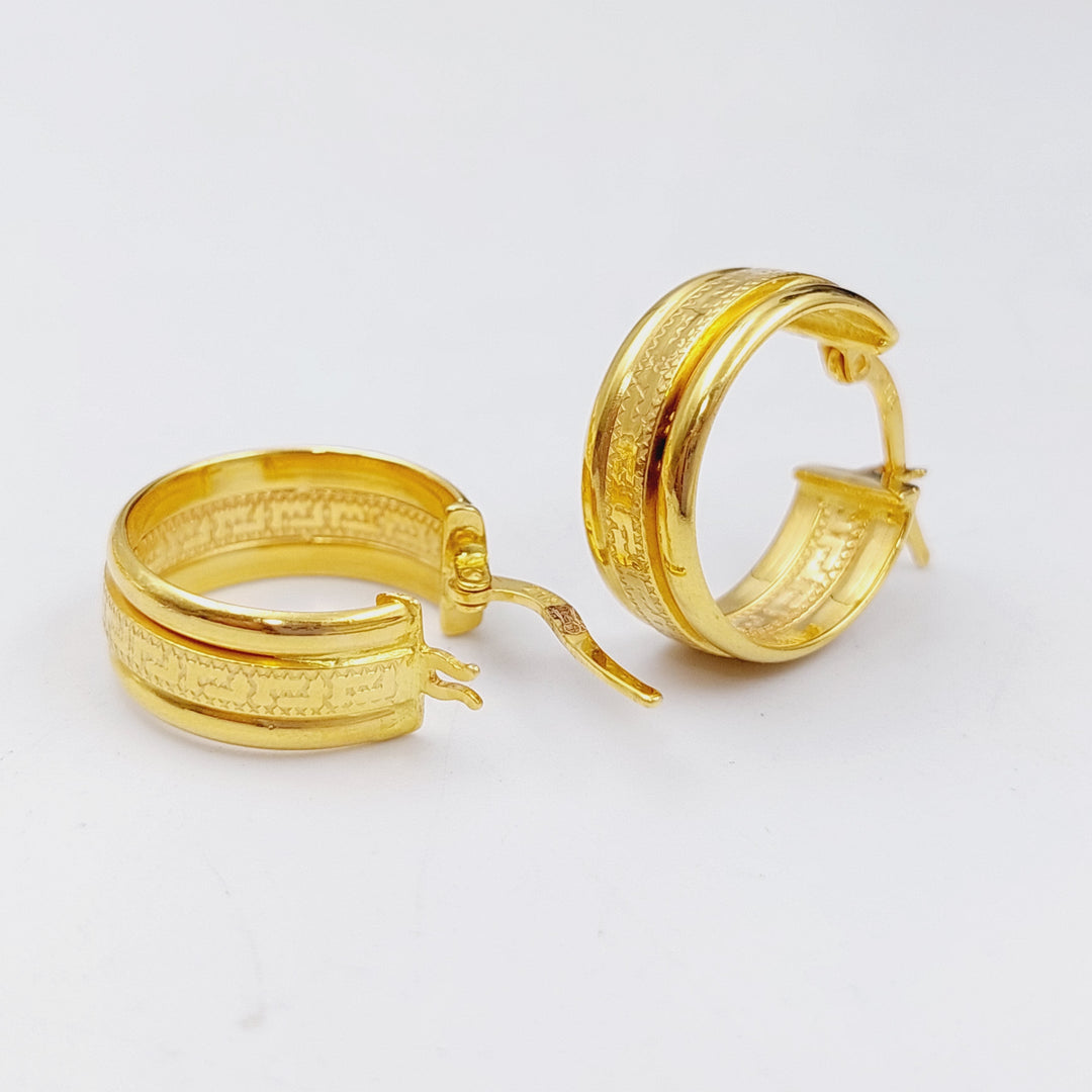 21K Gold Hoop Earrings by Saeed Jewelry - Image 1