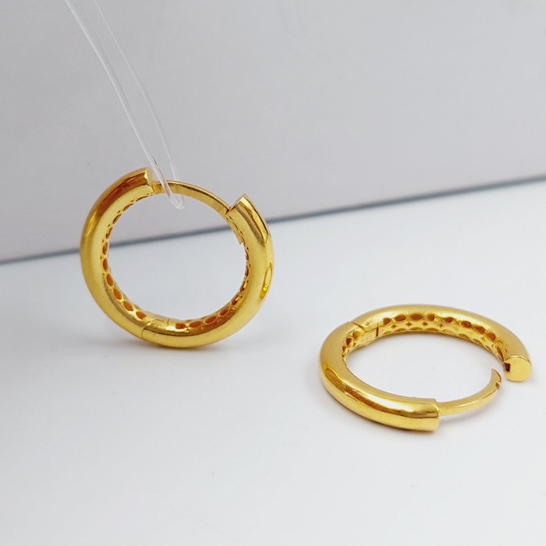 21K Gold Hoop Earrings by Saeed Jewelry - Image 1