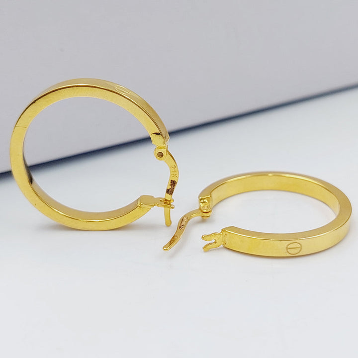 21K Gold Hoop Earrings by Saeed Jewelry - Image 2