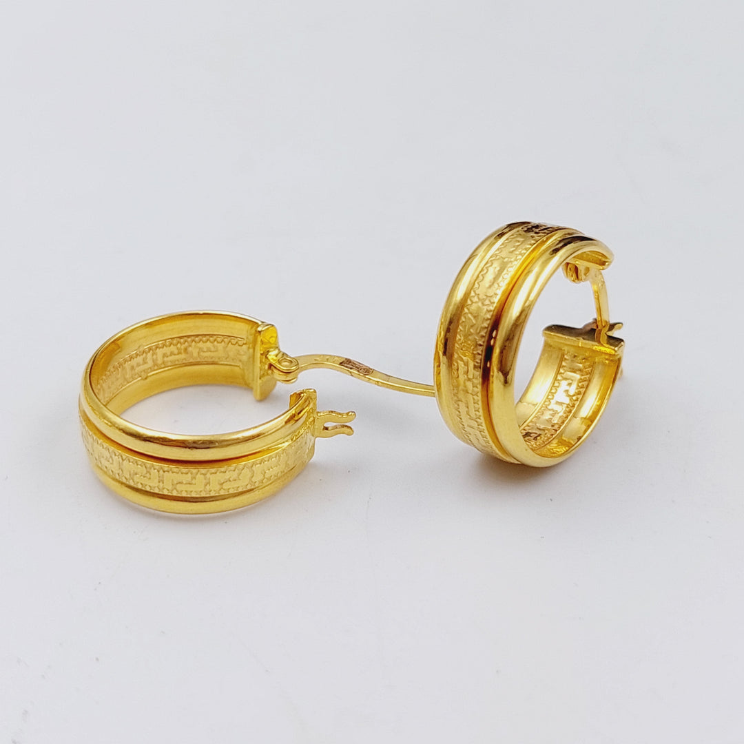 21K Gold Hoop Earrings by Saeed Jewelry - Image 4