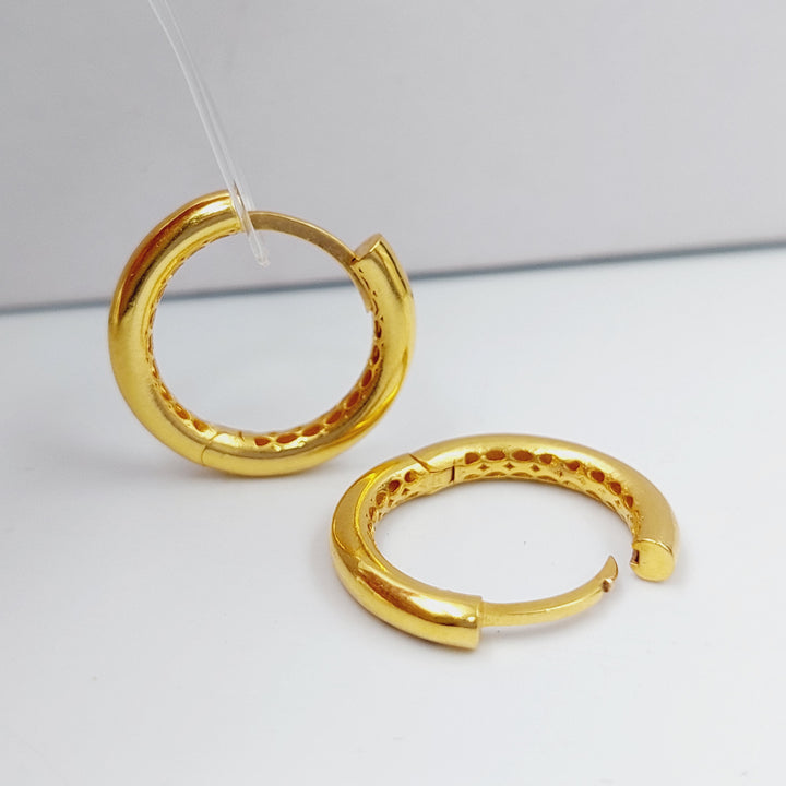 21K Gold Hoop Earrings by Saeed Jewelry - Image 4