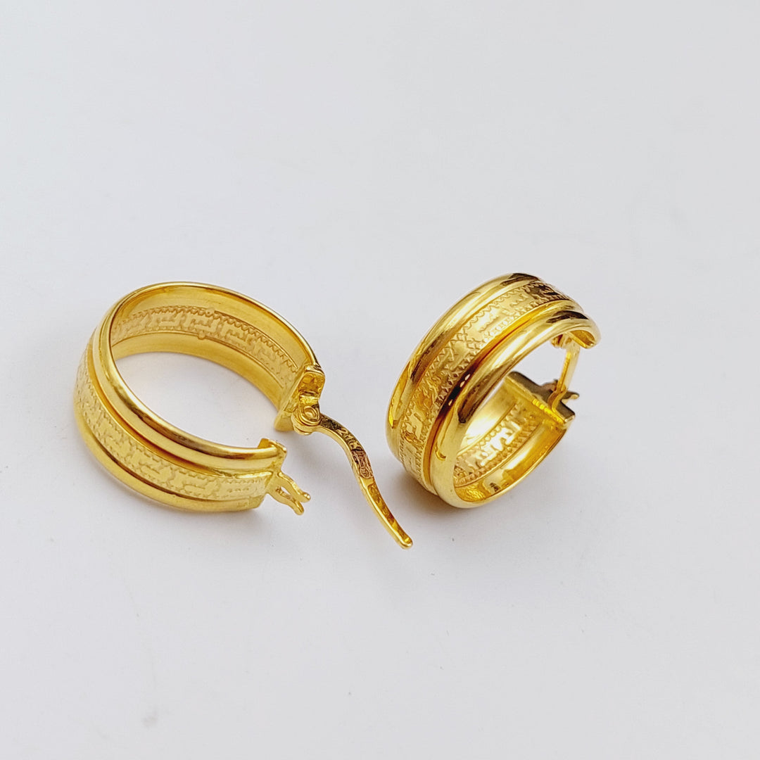 21K Gold Hoop Earrings by Saeed Jewelry - Image 5