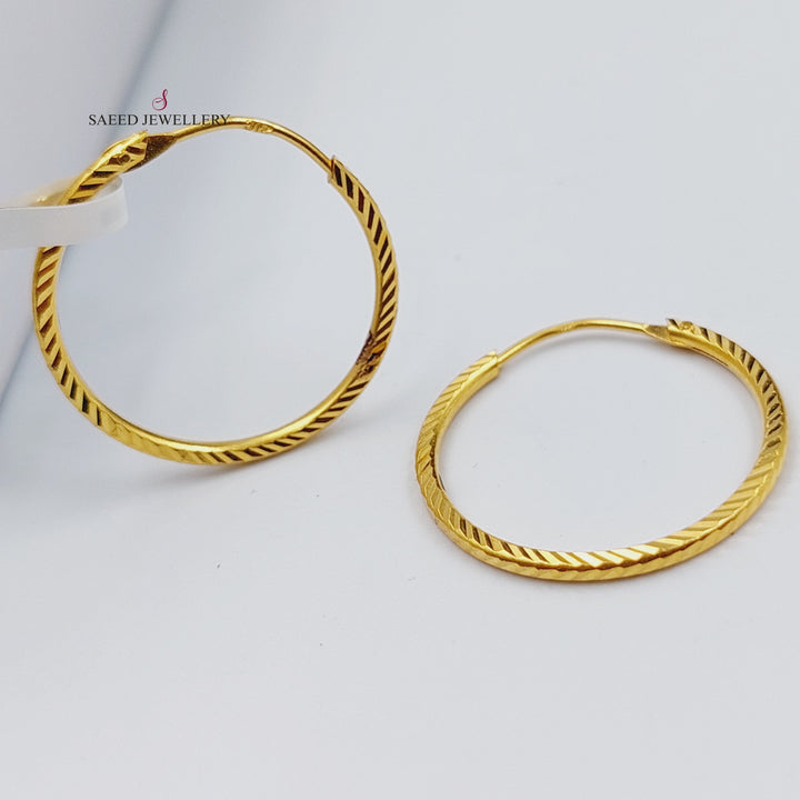 21K Gold Hoop Earrings by Saeed Jewelry - Image 6