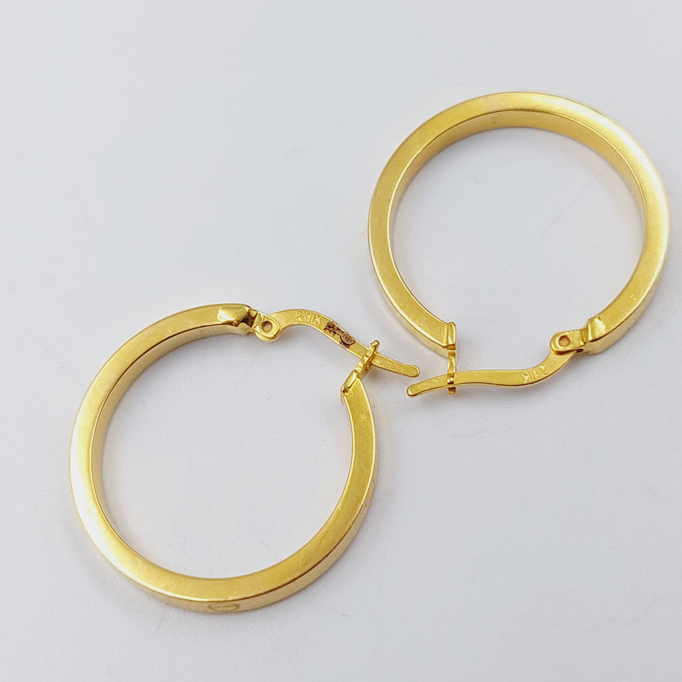 21K Gold Hoop Earrings by Saeed Jewelry - Image 6