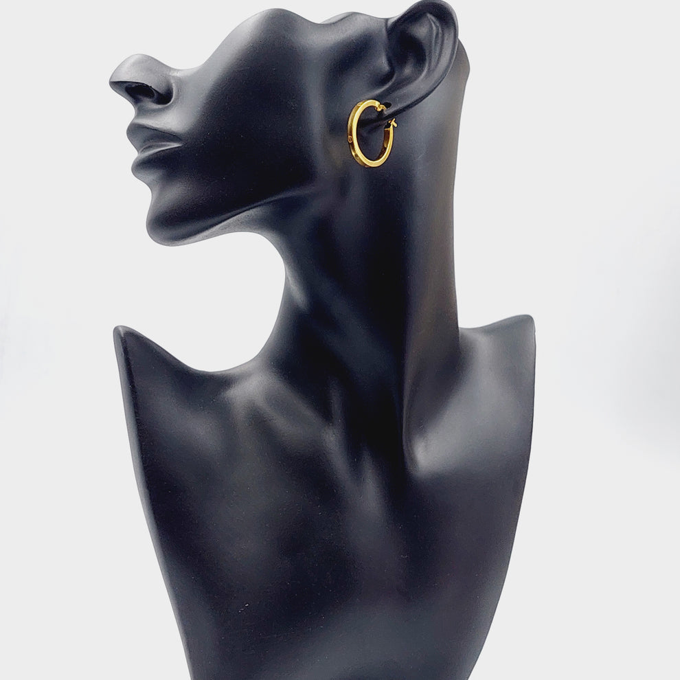 21K Gold Hoop Earrings by Saeed Jewelry - Image 8