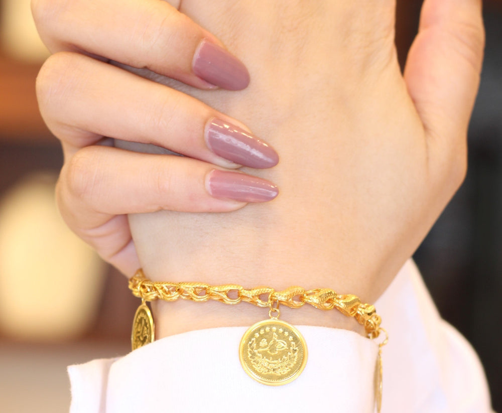 21K Gold Insaf Rashadi Bracelet by Saeed Jewelry - Image 2