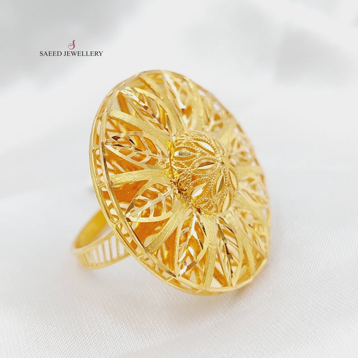 21K Gold Kuwaiti Ring by Saeed Jewelry - Image 3