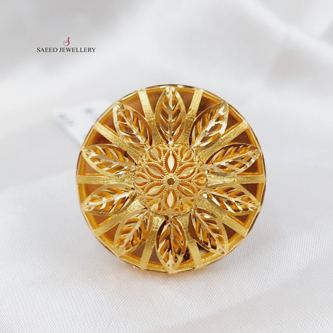 21K Gold Kuwaiti Ring by Saeed Jewelry - Image 4