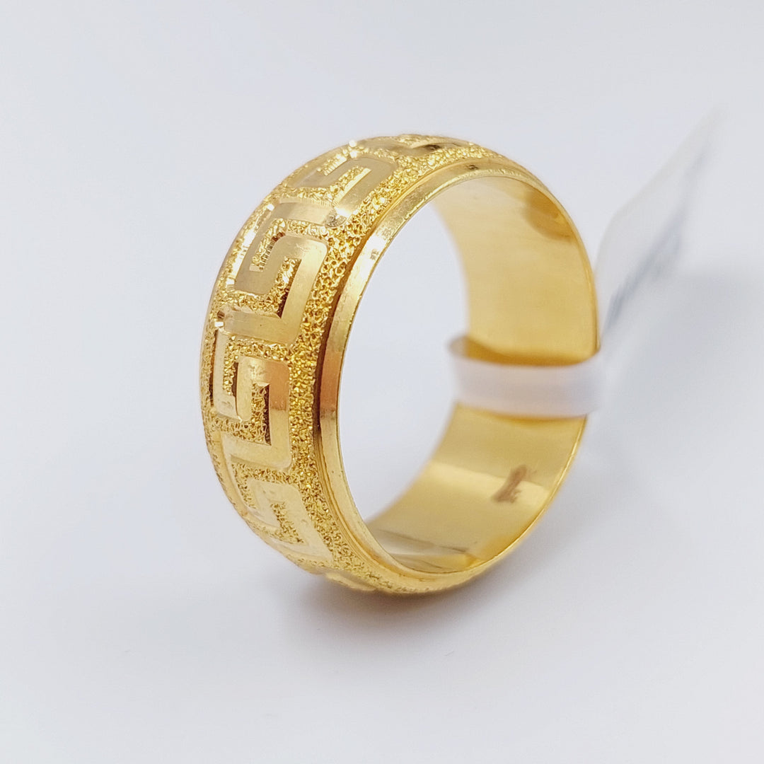 21K Gold Laser Wedding Ring by Saeed Jewelry - Image 6