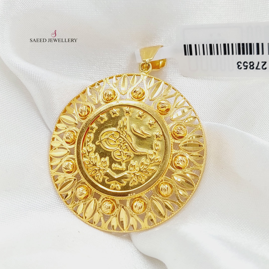 21K Gold Luxury Rashadi Pendant by Saeed Jewelry - Image 3