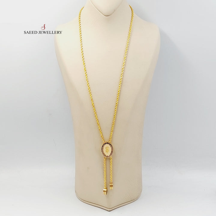 21K Gold Ounce Balls Necklace by Saeed Jewelry - Image 1