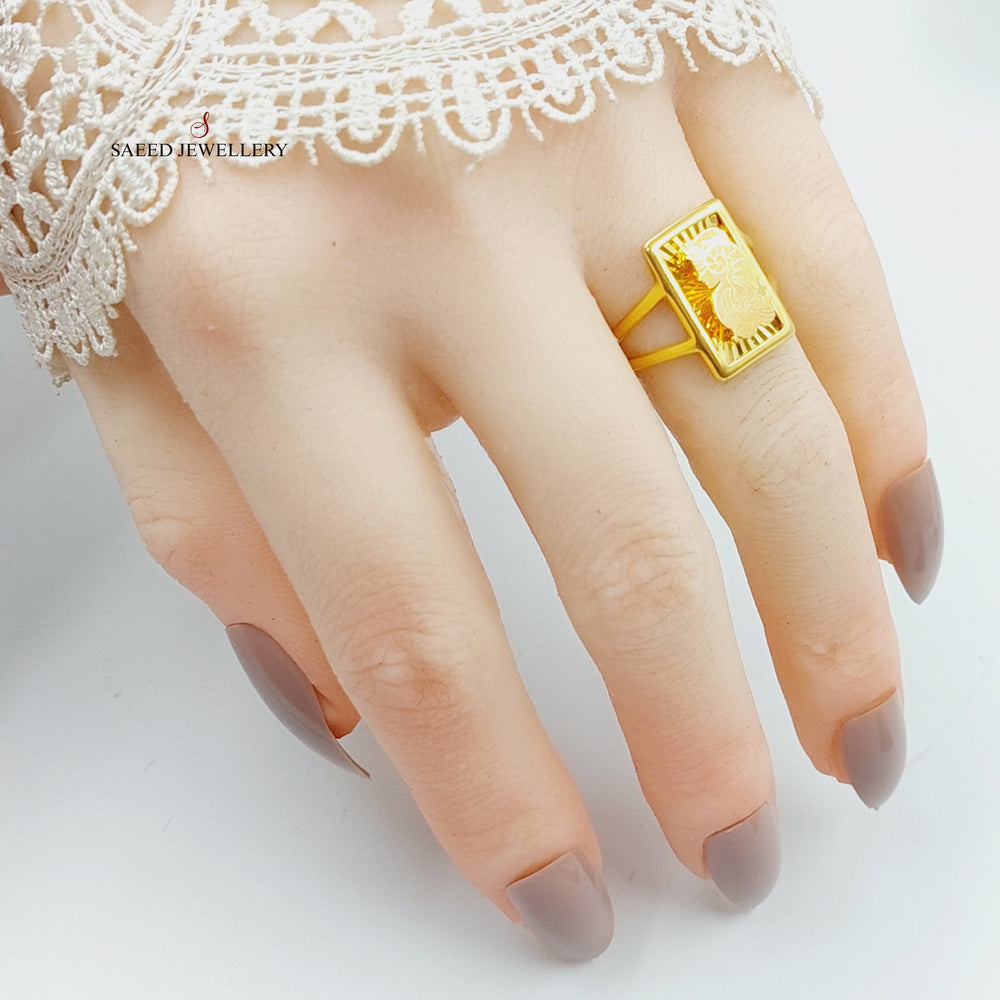 21K Gold Ounce Ring by Saeed Jewelry - Image 2