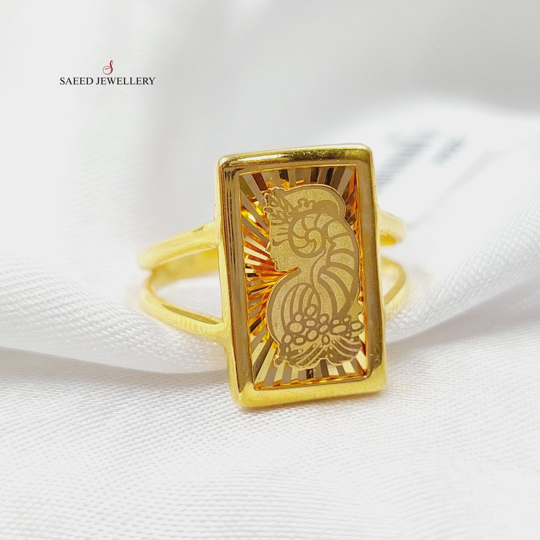 21K Gold Ounce Ring by Saeed Jewelry - Image 3