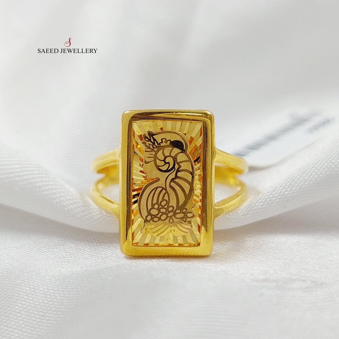 21K Gold Ounce Ring by Saeed Jewelry - Image 4