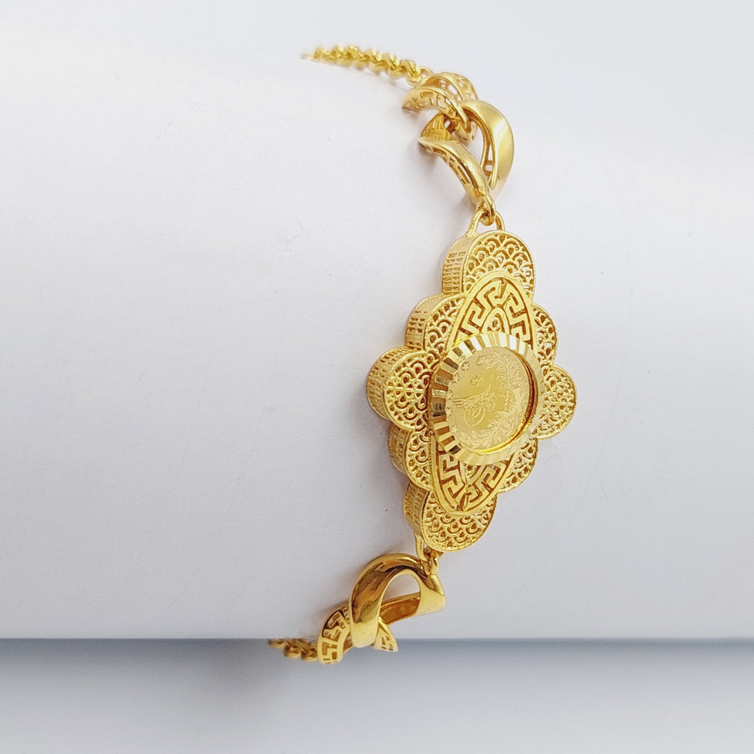 21K Gold Rashadi Bracelet by Saeed Jewelry - Image 3