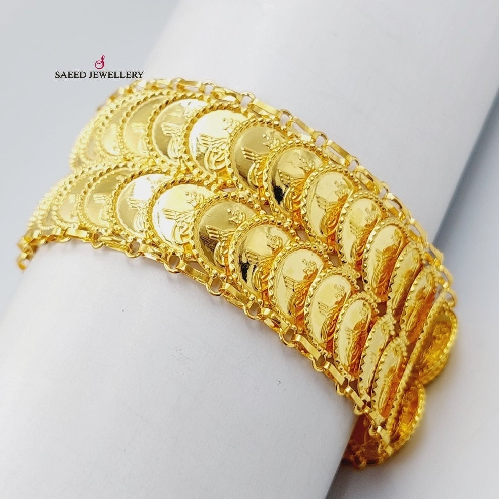 21K Gold Rashadi Bracelets by Saeed Jewelry - Image 2