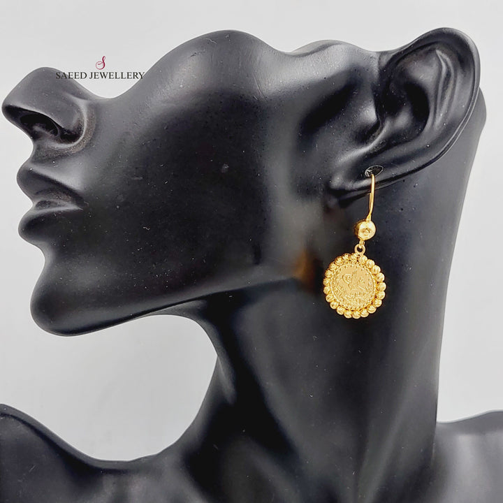 21K Gold Rashadi Earrings by Saeed Jewelry - Image 2