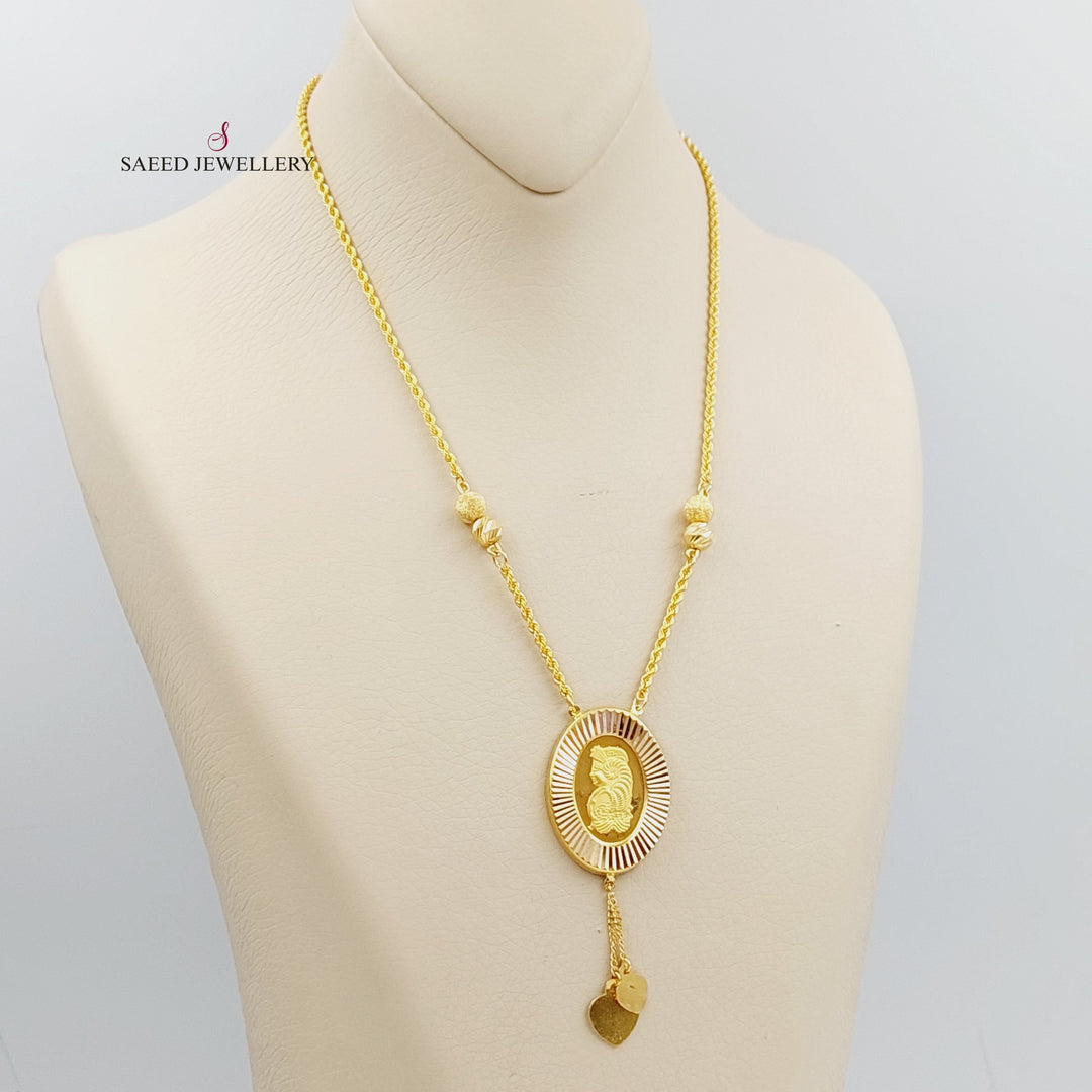 21K Gold Rashadi Model Necklace by Saeed Jewelry - Image 2