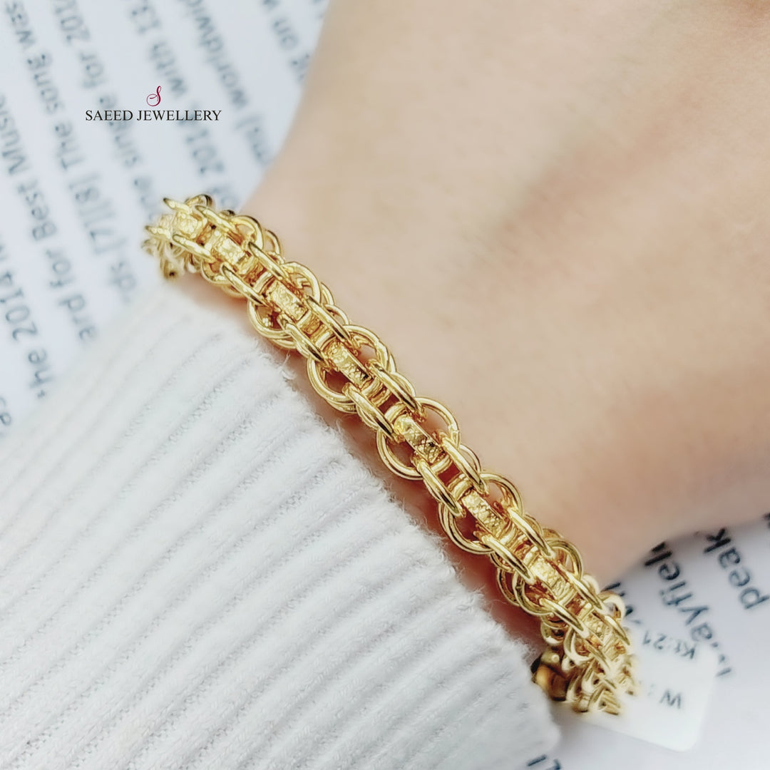 21K Gold Rings Bracelet by Saeed Jewelry - Image 2