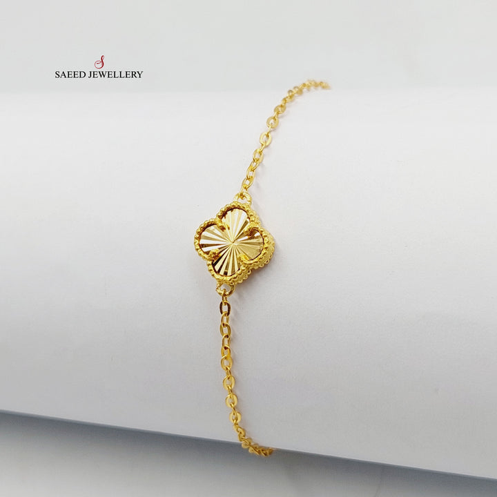 21K Gold Rose Bracelet by Saeed Jewelry - Image 3