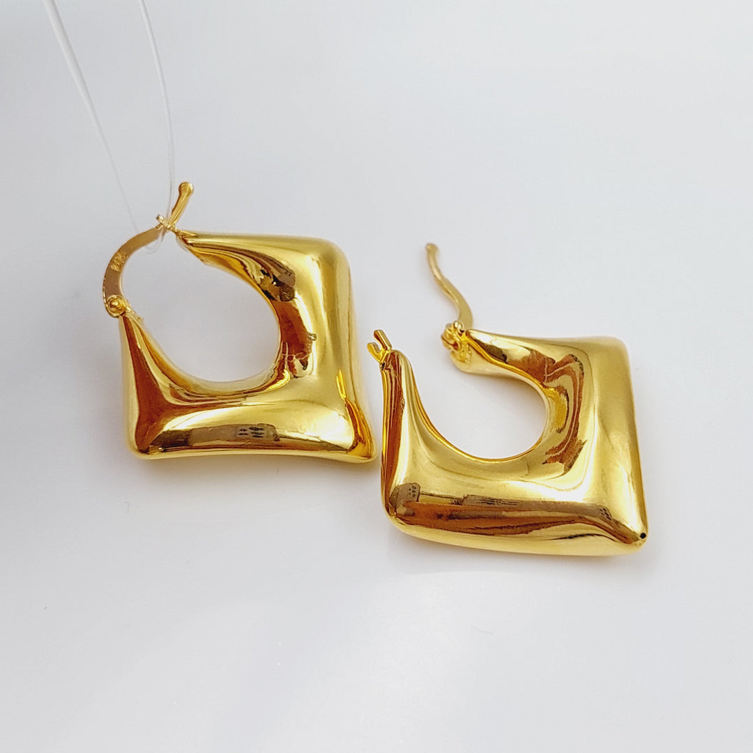 21K Gold Rounded Turkish Earrings by Saeed Jewelry - Image 7