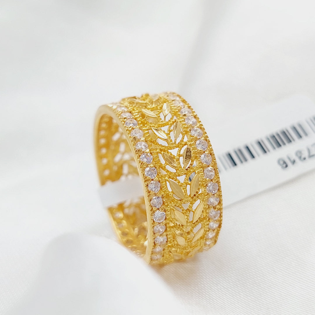 21K Gold Spike Wedding Ring by Saeed Jewelry - Image 3