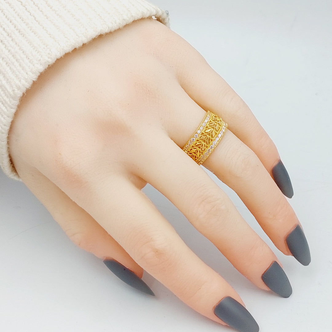 21K Gold Spike Wedding Ring by Saeed Jewelry - Image 2