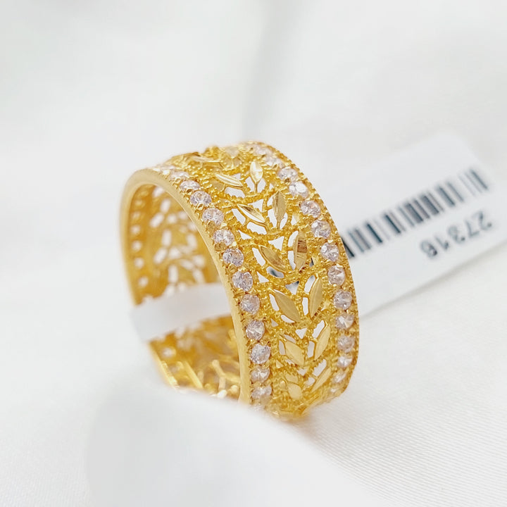 21K Gold Spike Wedding Ring by Saeed Jewelry - Image 5