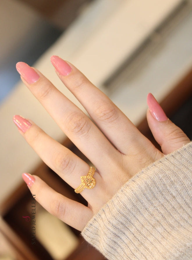 21K Gold light Ring by Saeed Jewelry - Image 2