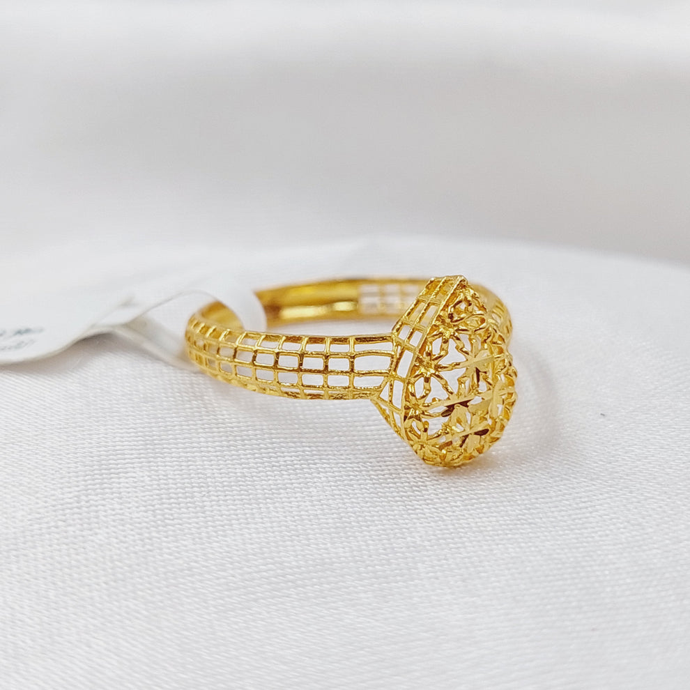 21K Gold light Ring by Saeed Jewelry - Image 4