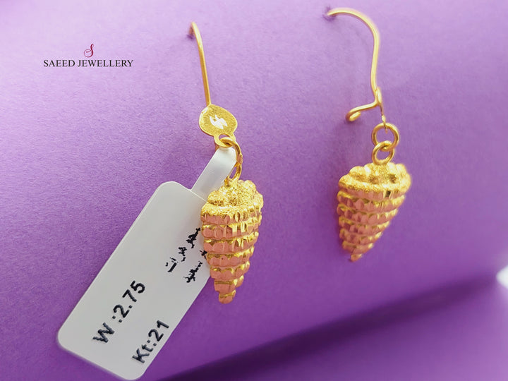 21K Gold Grapes Earrings by Saeed Jewelry - Image 1