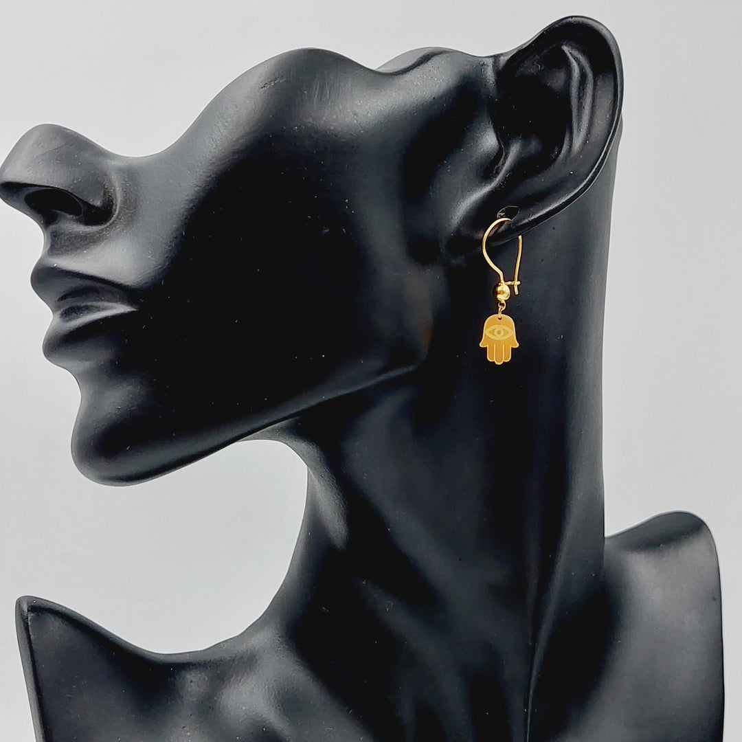 21K Gold Hand Earrings by Saeed Jewelry - Image 2