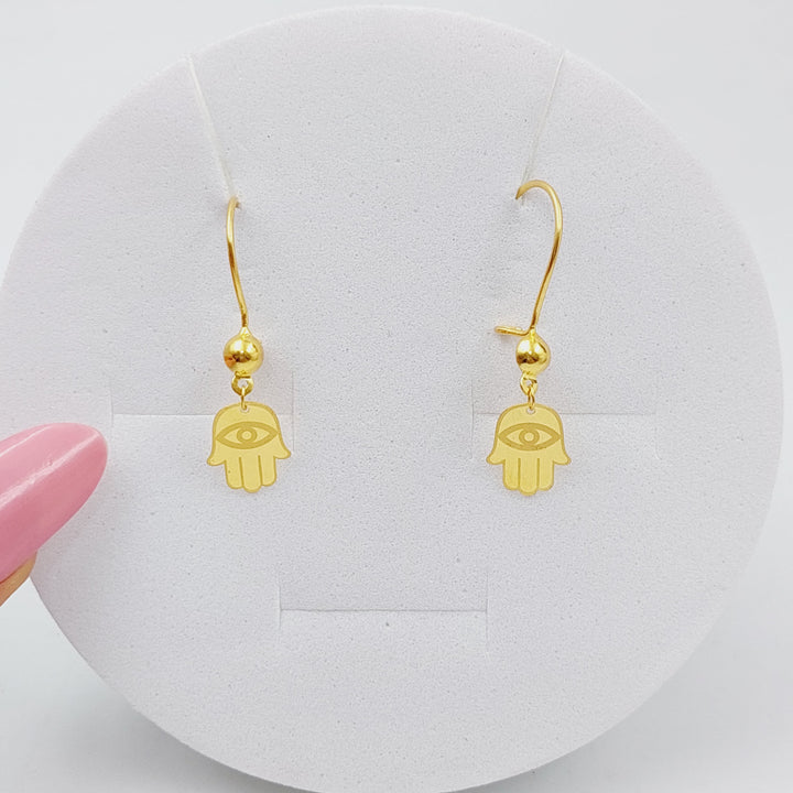 21K Gold Hand Earrings by Saeed Jewelry - Image 1