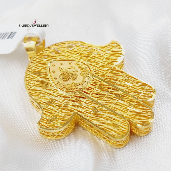 21K Gold Hand Pendant by Saeed Jewelry - Image 3