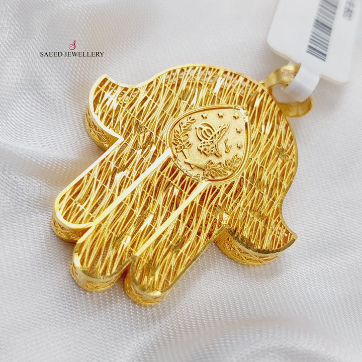 21K Gold Hand Pendant by Saeed Jewelry - Image 1