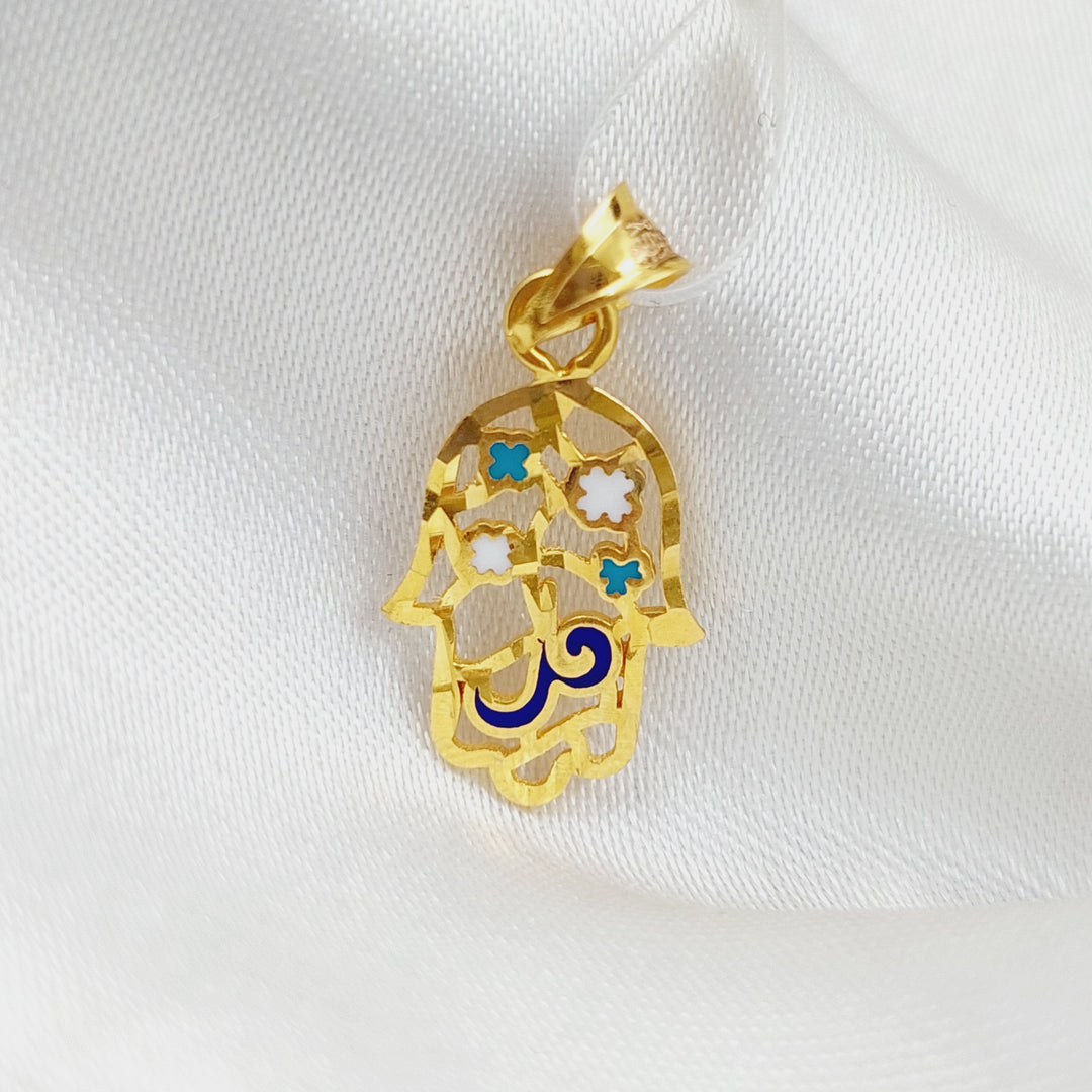 21K Gold Hand Pendant by Saeed Jewelry - Image 3