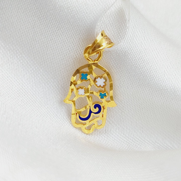 21K Gold Hand Pendant by Saeed Jewelry - Image 3