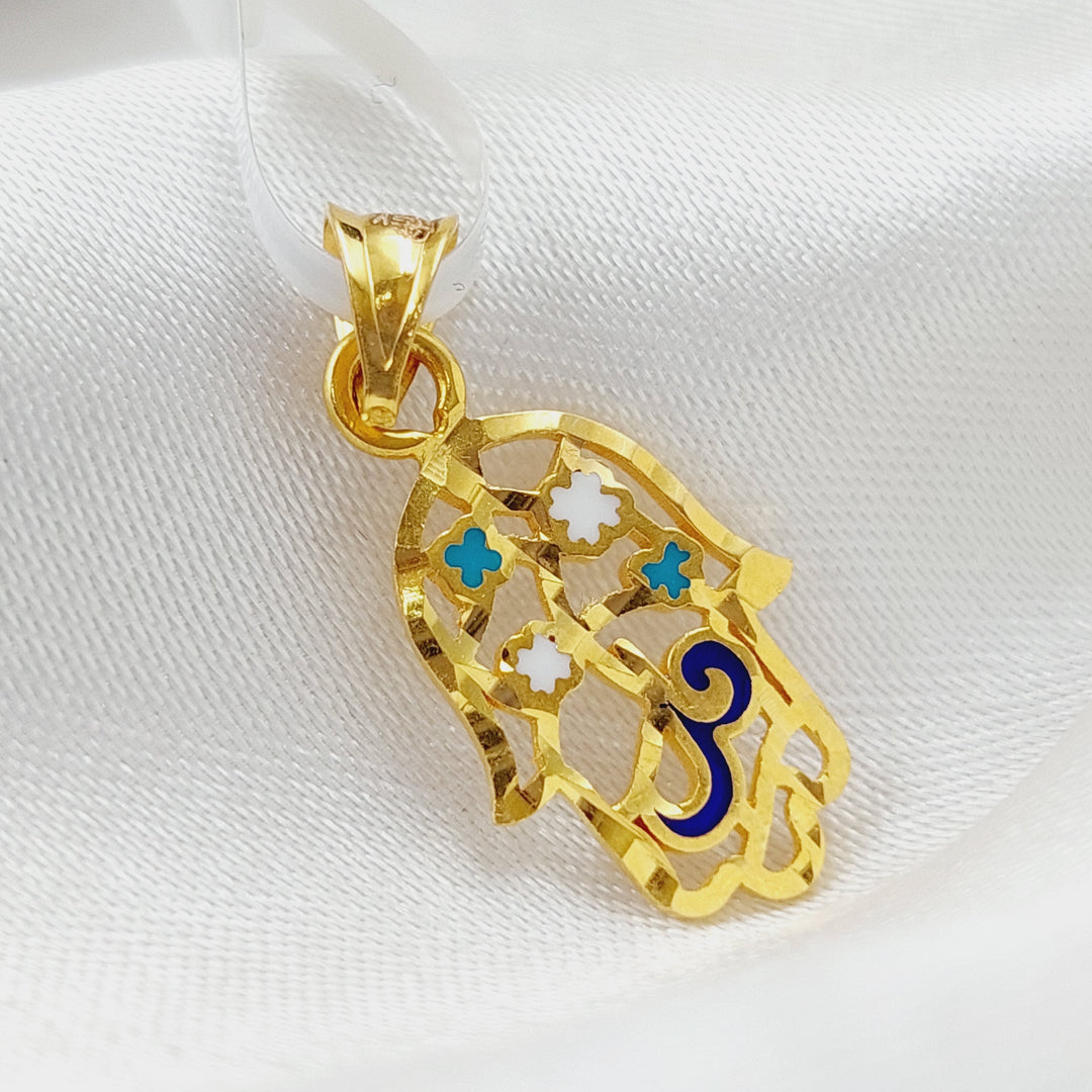 21K Gold Hand Pendant by Saeed Jewelry - Image 4