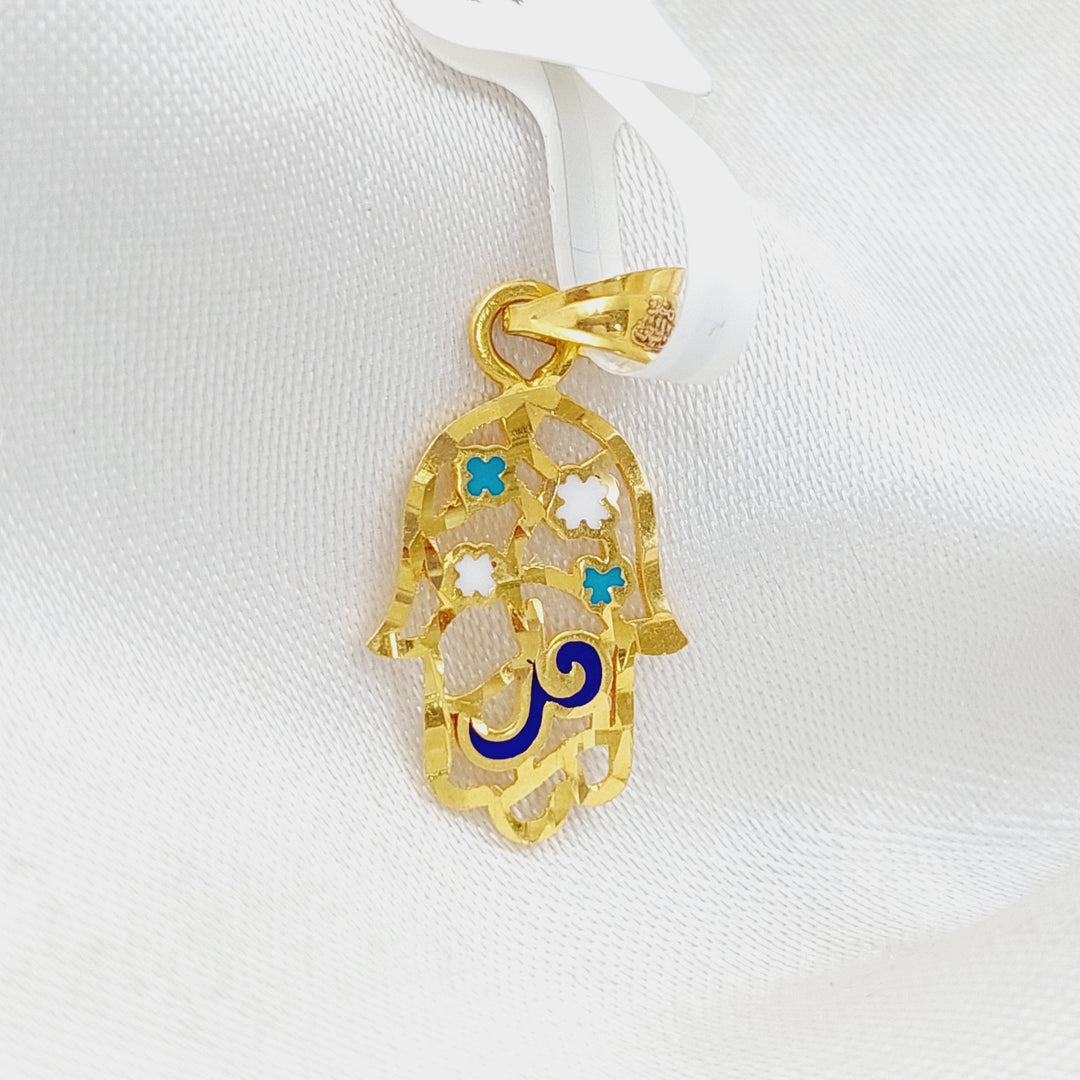 21K Hand Pendant Made of 21K Yellow Gold by Saeed Jewelry-25701