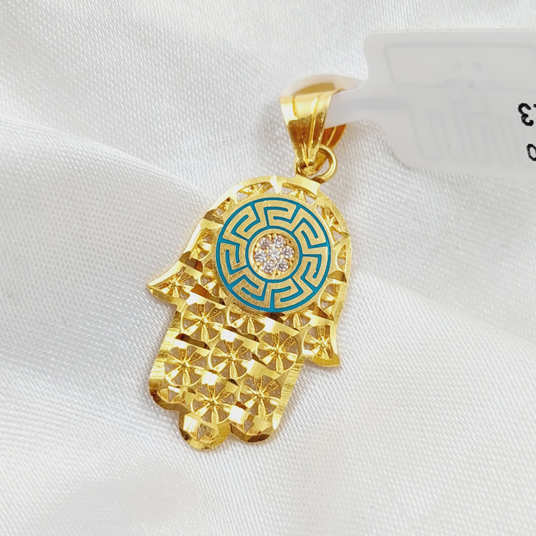 21K Gold Hand Pendant by Saeed Jewelry - Image 3