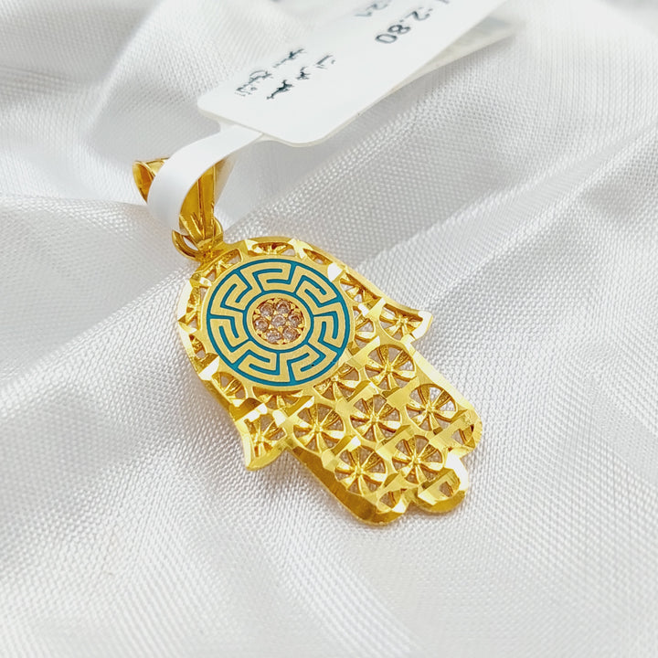 21K Gold Hand Pendant by Saeed Jewelry - Image 4