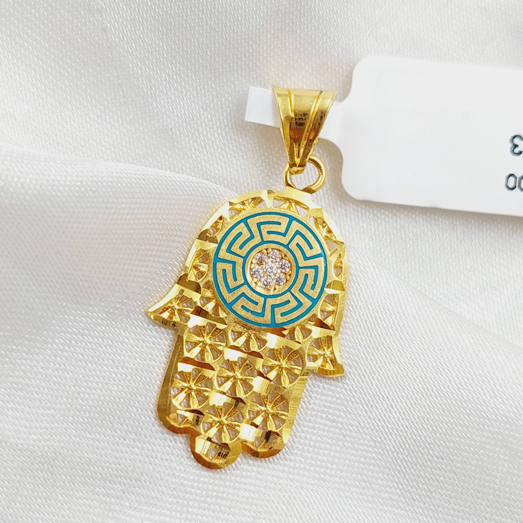 21K Gold Hand Pendant by Saeed Jewelry - Image 1