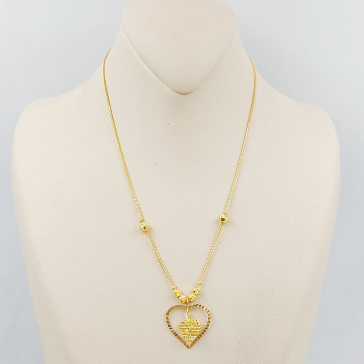 21K Gold Heart Necklace by Saeed Jewelry - Image 1