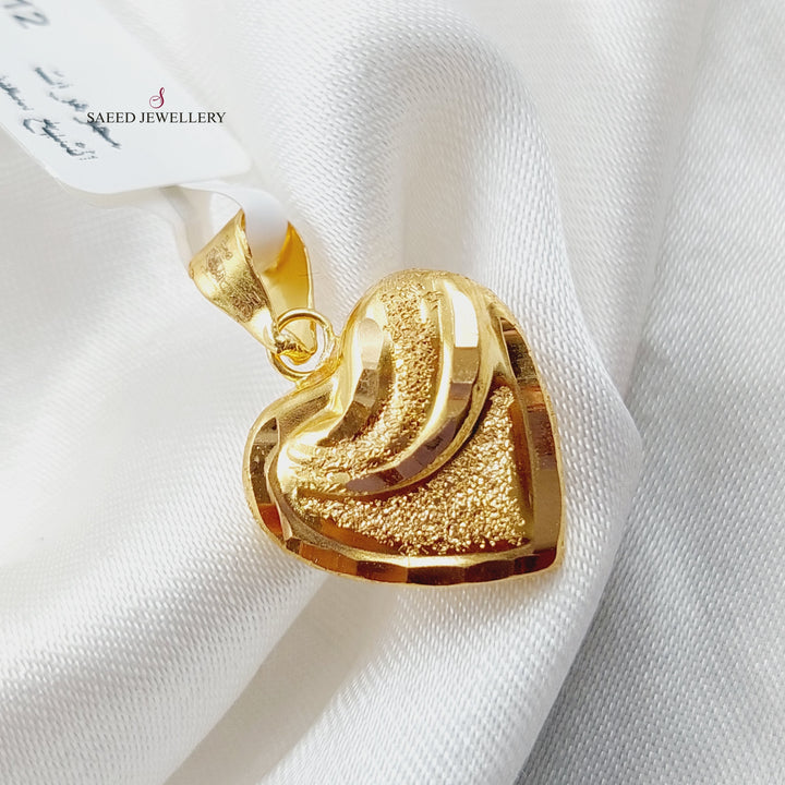 21K Gold Heart Pendant by Saeed Jewelry - Image 1