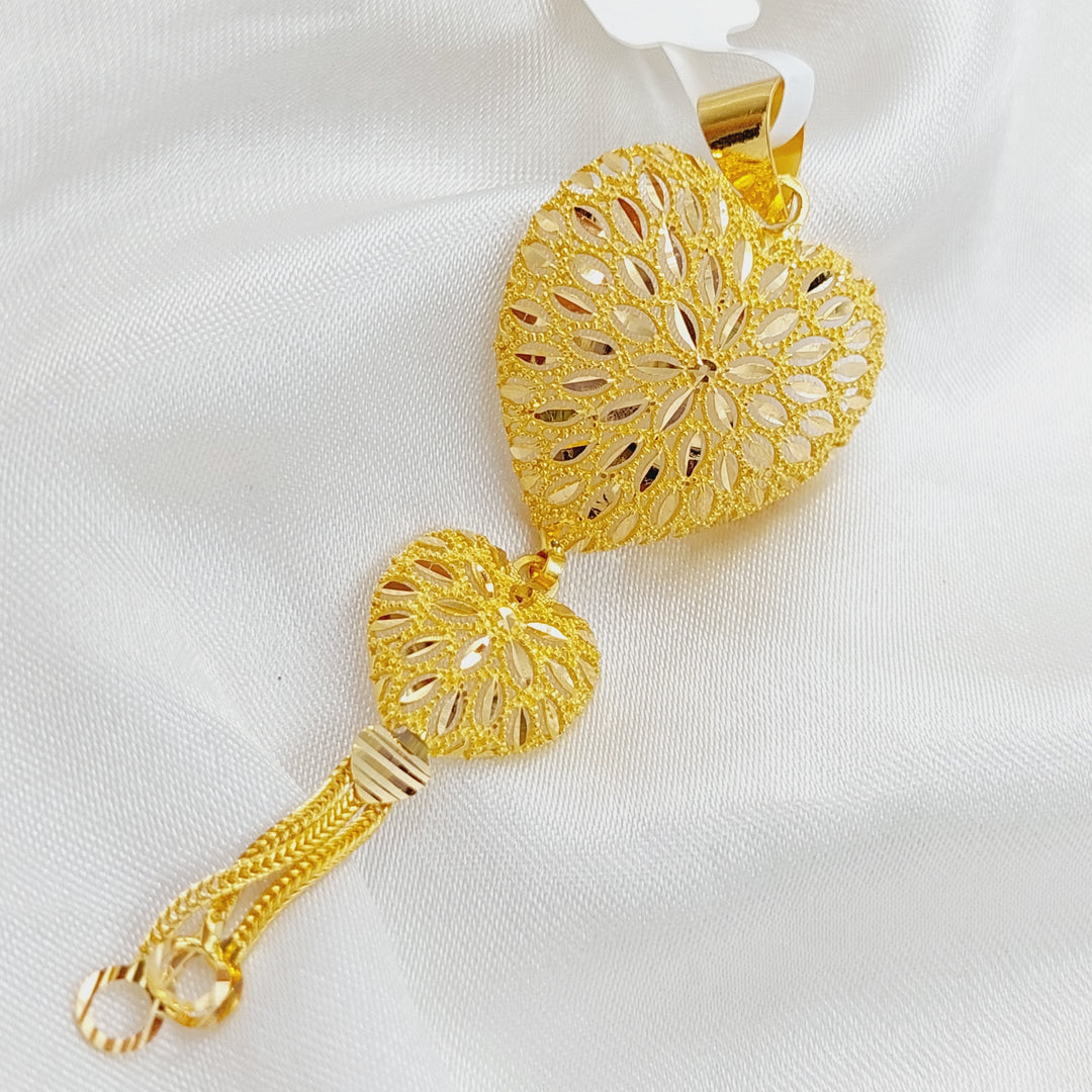 21K Gold Heart Pendant by Saeed Jewelry - Image 2