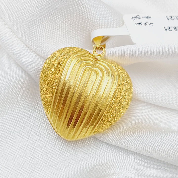 21K Gold Heart Pendant by Saeed Jewelry - Image 1