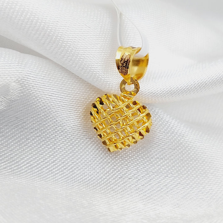 21K Gold Heart Pendant by Saeed Jewelry - Image 1